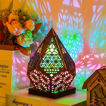 Начало декор Лампиона Пластмасов бохемски лампа Интериор впечатлява със своя бохемски стил Подарък и за декорация на дома, градината, стаите
