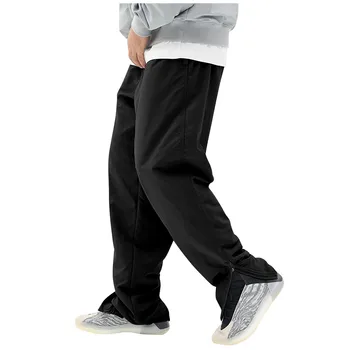 Мъжки панталони премиум-марката, модерни всекидневни спортни панталони, Пролет 2024, Универсални панталони свободно намаляване с директни штанинами