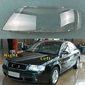 За Audi A6 A6L 1999-2002 Делото лампи отпред фарове Корпус фарове Прозрачна Леща Замяна на Оригинална Лампа от плексиглас