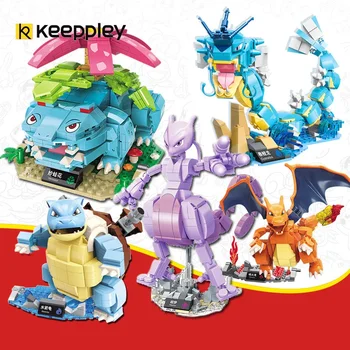 Градивните елементи на Pikachu Bulbasaur Pokemon, мультяшные играчки, бебешки събрана модел, домашен елф, подарък за деца, съвместими с Lego